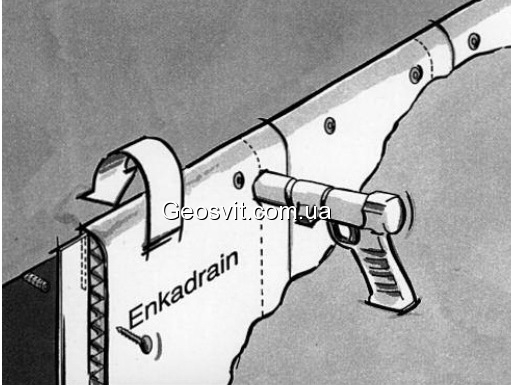Последовательность укладки Enkadrain на вертикальную поверхность - фото 4